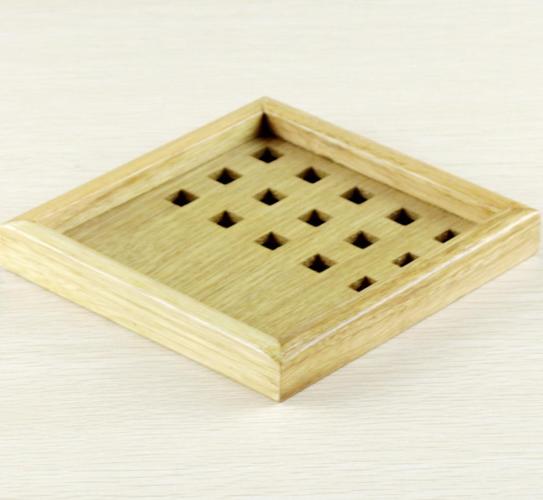 厂家 实木木制小托盘 正方形木托盘 多用途小孔茶托