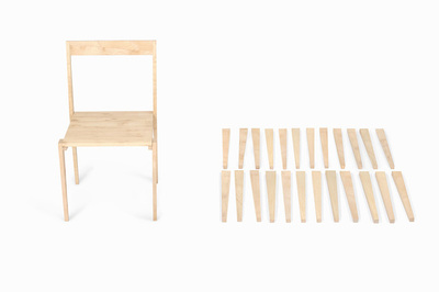Mo-ow 用24根相同的组件设计了一把木制椅子|工业/产品|资讯|不纸如此 - 原创文章 