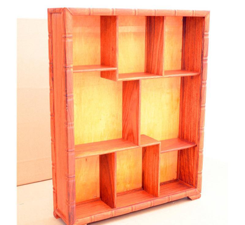 非洲花梨挂壁式玻璃柜 优质红木工艺品木制工艺摆件南通货源